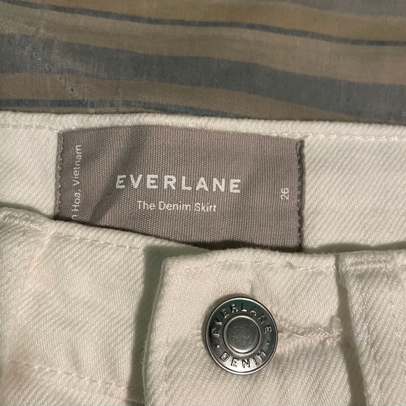 Everlane The Denim Skirt Size 26 in Bone NWT - Picture 2 of 6